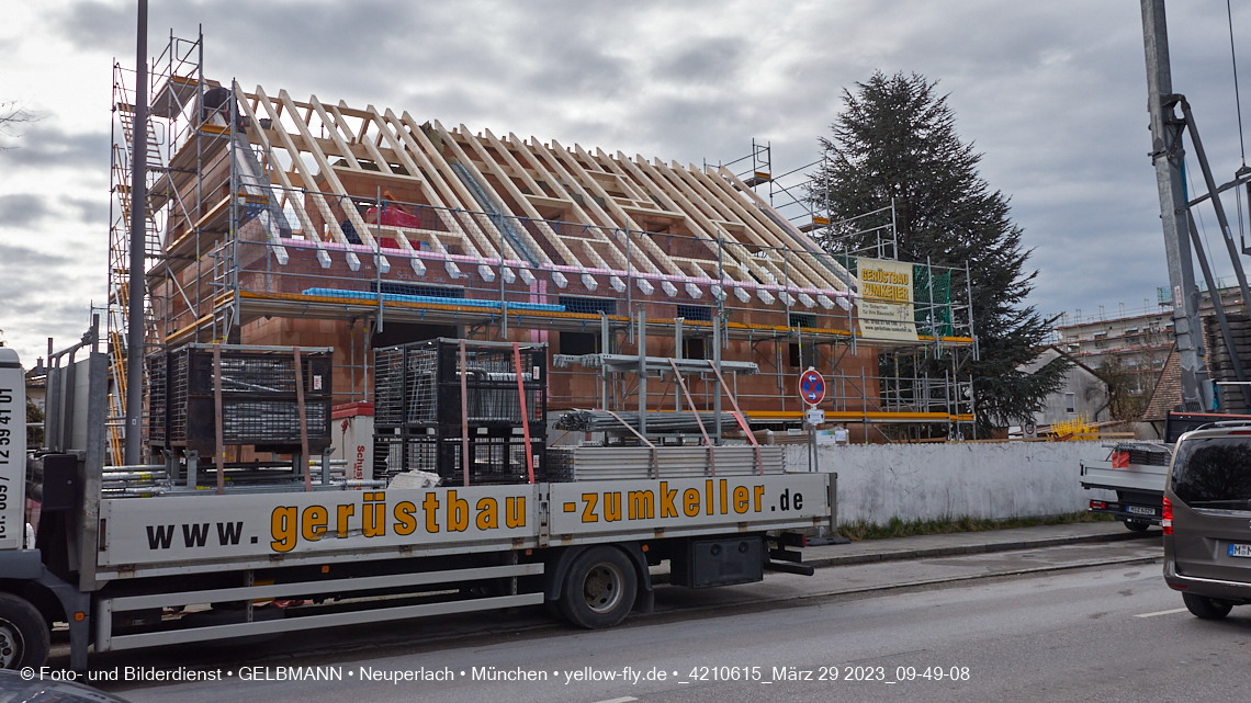 31.03.2023 - Baustelle zu einem Mehrfamilienhaus in der Niederalmstraße 16